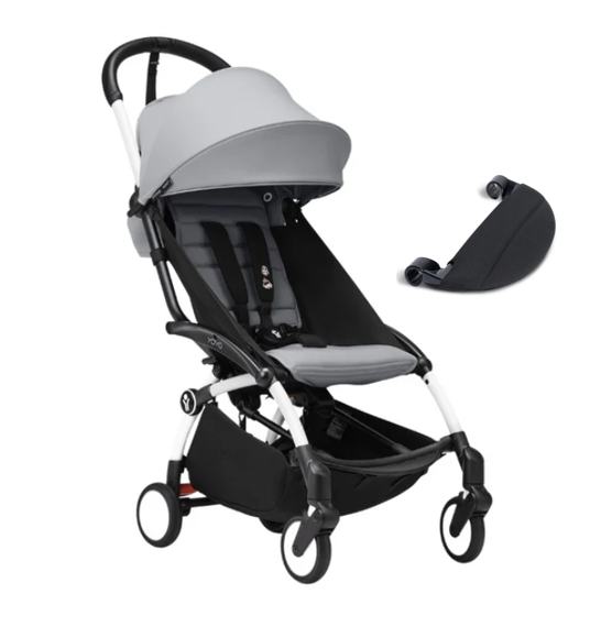 YOYO Stroller - White Frame with Color Pack & Leg Rest