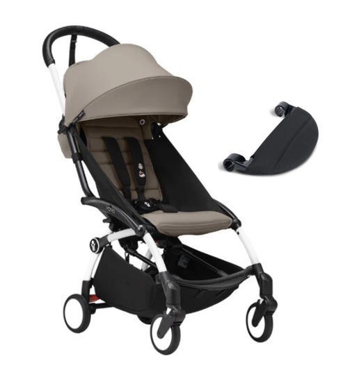 YOYO Stroller - White Frame with Color Pack & Leg Rest