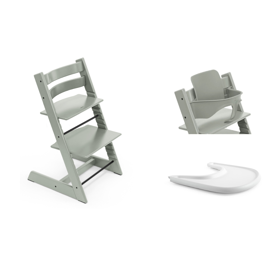 Tripp Trapp Chair, Baby Set & Tray Bundle