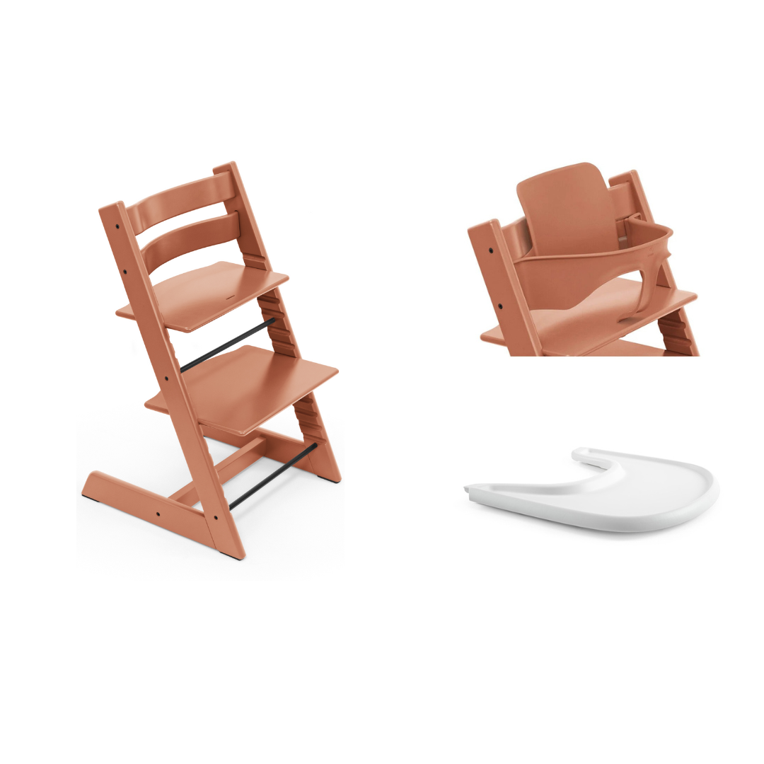 Tripp Trapp Chair, Baby Set & Tray Bundle
