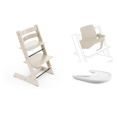 Tripp Trapp Chair, Baby Set & Tray Bundle