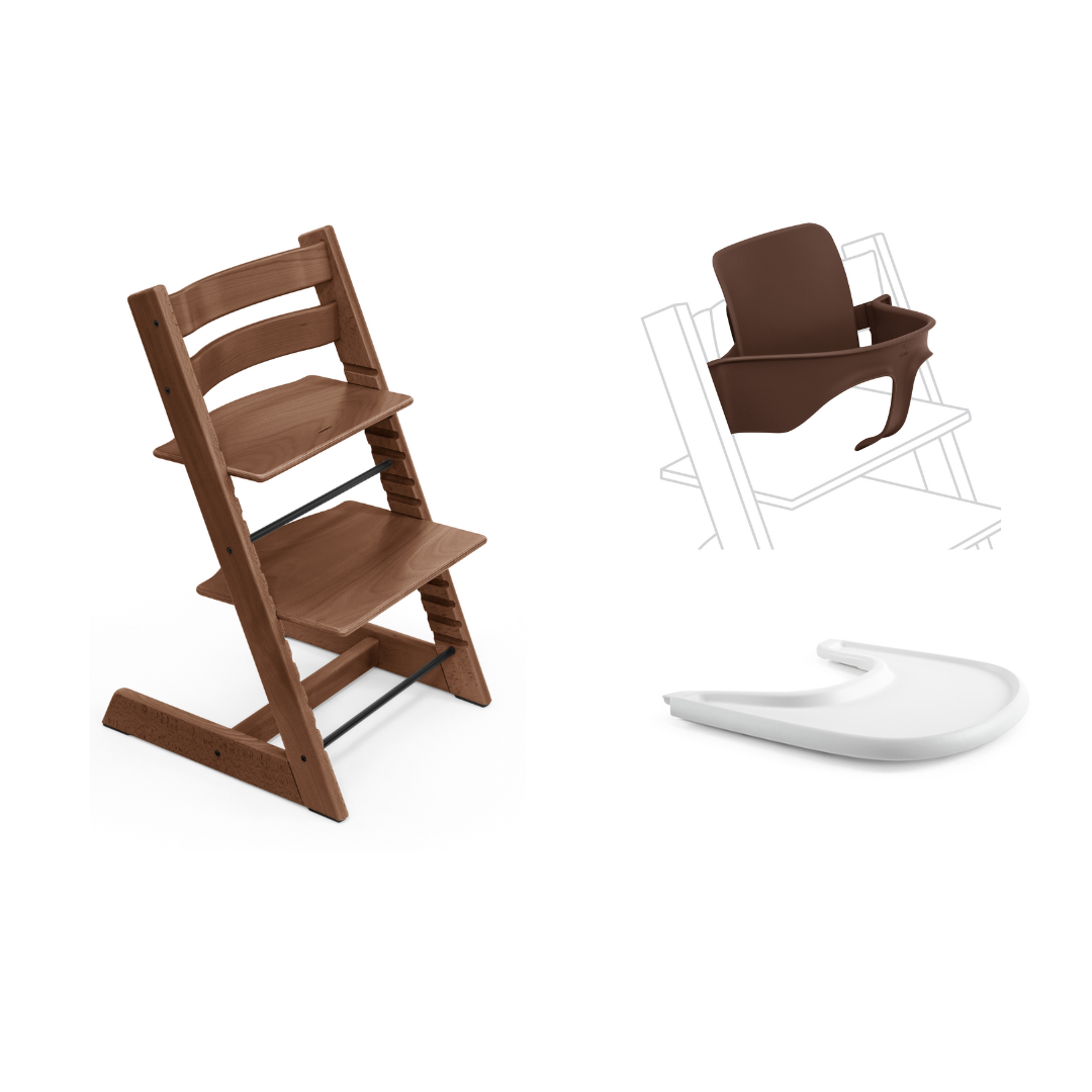 Tripp Trapp Chair, Baby Set & Tray Bundle