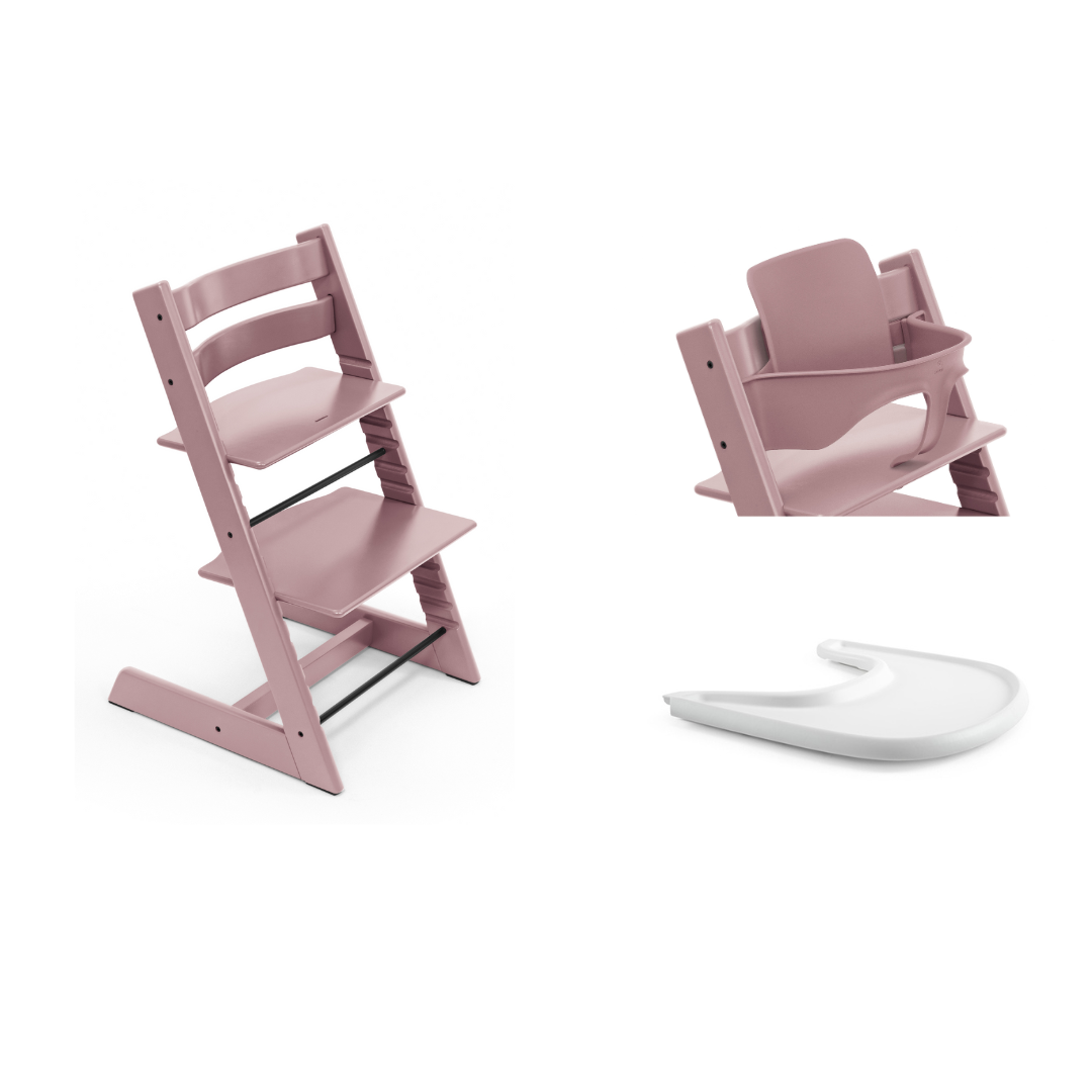 Tripp Trapp Chair, Baby Set & Tray Bundle