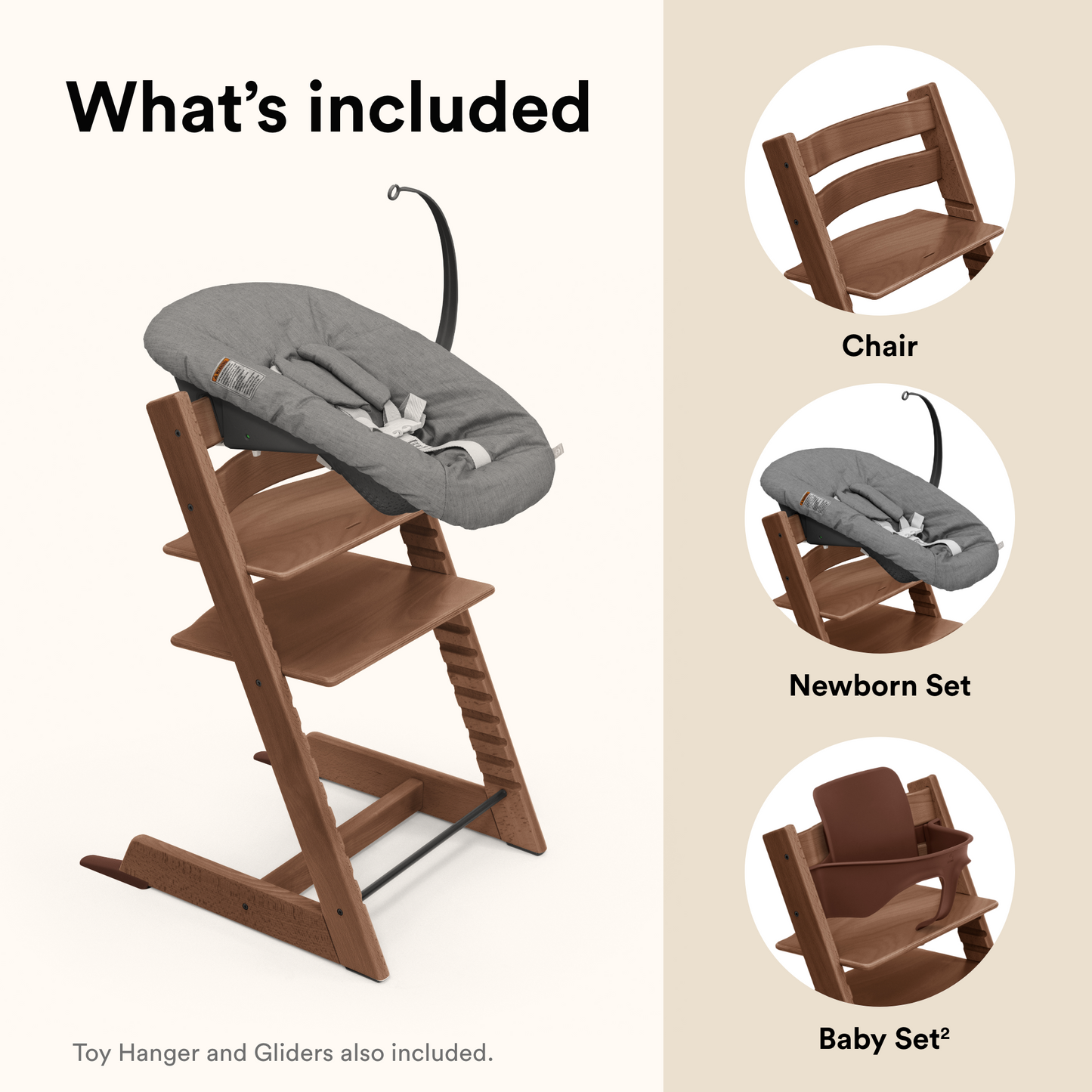 Tripp Trapp 3-in-1 High Chair Bundle with Baby & Newborn Set