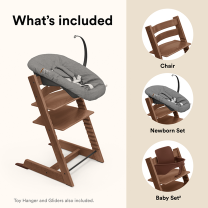 Tripp Trapp 3-in-1 High Chair Bundle with Baby & Newborn Set