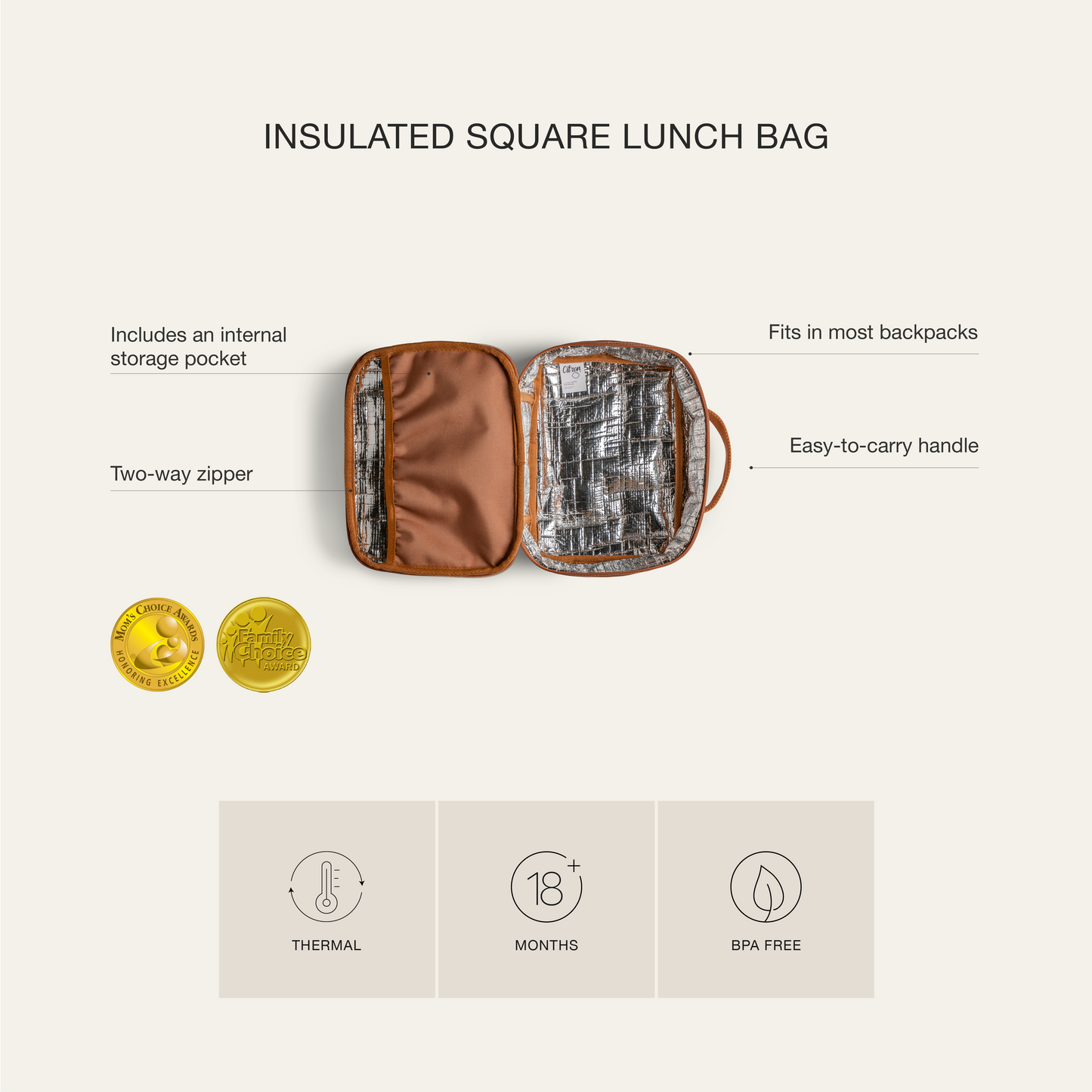 Insulated Square Lunchbag
