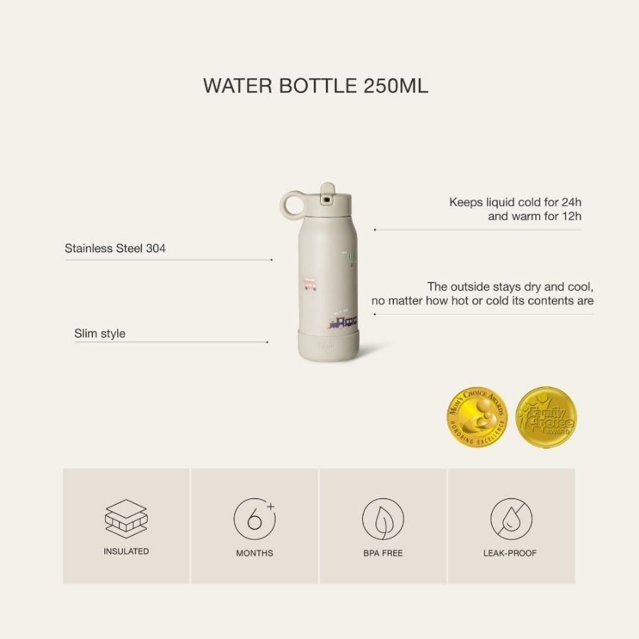 Stainless Steel Insulated Water Bottle and Food Jar — Leakproof Portable Vacuum