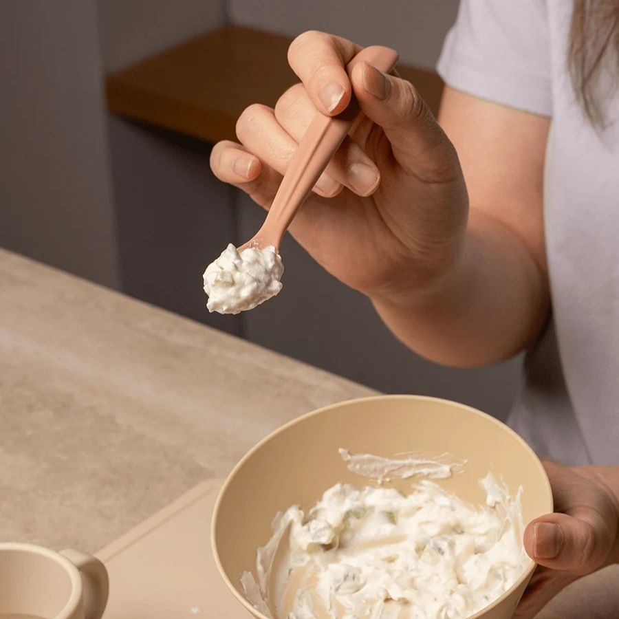 Citron Silicone Feeding Spoon Set of 2 — Includes Long and Short Styles