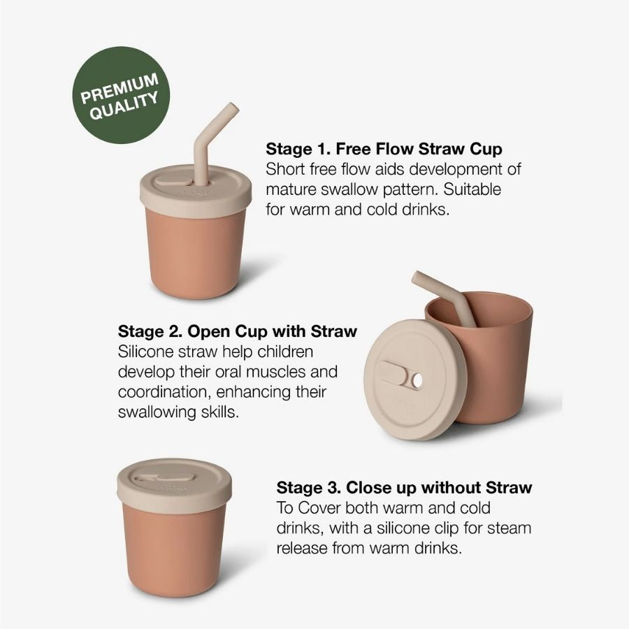 Citron Silicone Cup Cover Lid Beige