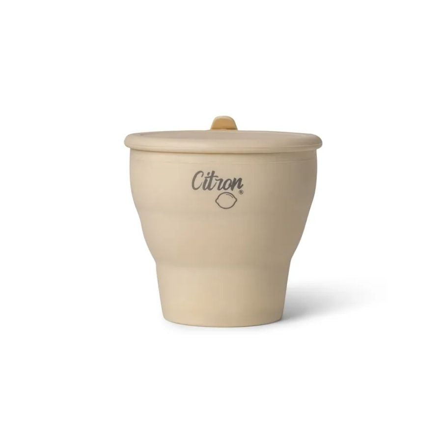 Citron Spill Free Snack Cup for Toddlers with Leak-Resistant Lid and Easy-Grip Design