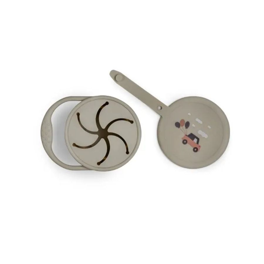 Citron Spill Free Snack Cup for Toddlers with Leak-Resistant Lid and Easy-Grip Design