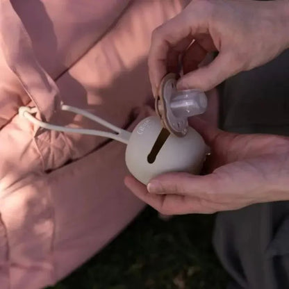 Citron Silicone Pacifier Holder with Clip and Adjustable Strap for Baby Pacifiers