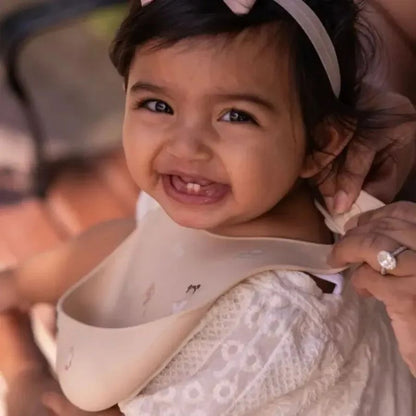 Citron Silicone Bib for Babies and Toddlers, Waterproof Easy-Clean Mealtime Bib