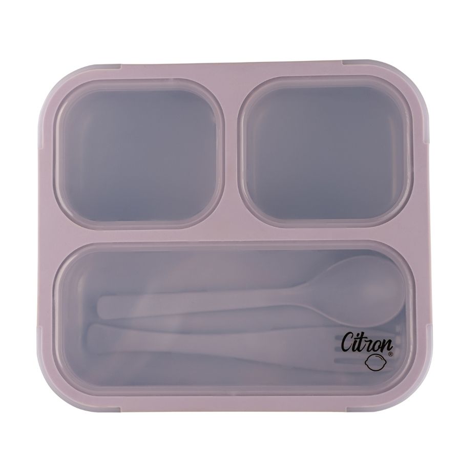 Lunchbox with Fork and Spoon - Portable Insulated Bento Box for School Work Travel