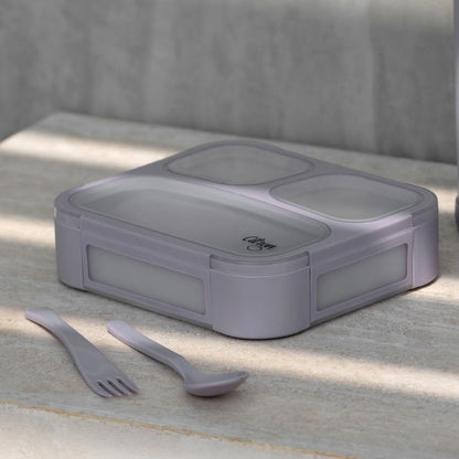 Lunchbox with Fork and Spoon - Portable Insulated Bento Box for School Work Travel