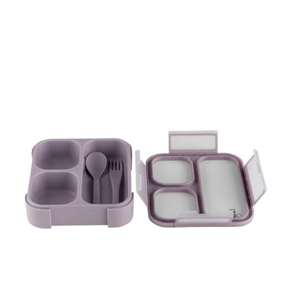 Lunchbox with Fork and Spoon - Portable Insulated Bento Box for School Work Travel