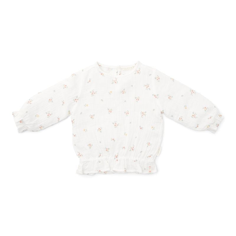 بلوزة موسلين بأكمام طويلة - وايت ميدوز