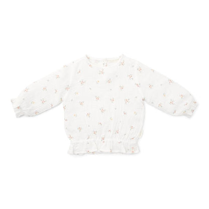 بلوزة موسلين بأكمام طويلة - وايت ميدوز