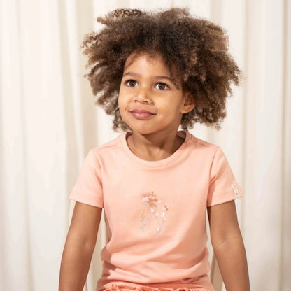 تي شيرت بأكمام قصيرة - زهري زهري