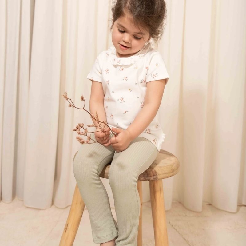 بنطلون واسع مضلع - أخضر عشبي