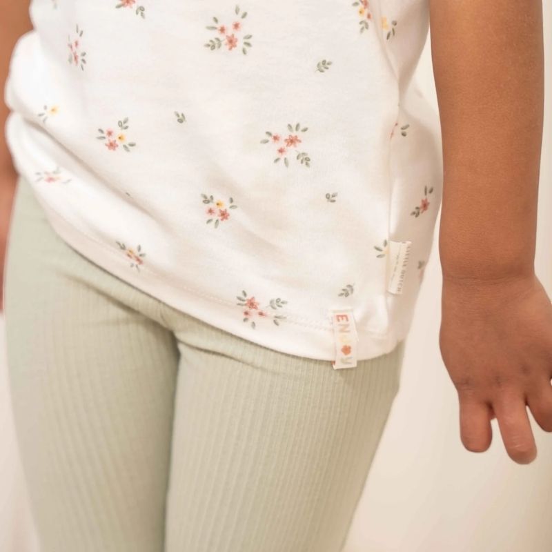 بنطلون واسع مضلع - أخضر عشبي