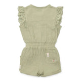 Muslin Broderie Jumpsuit - Grass Green