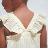 Sleeveless Summer Dress - Sunshine Checks