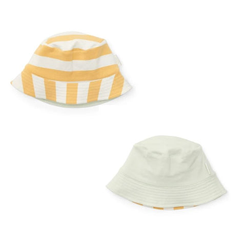 *Pre-order May* Reversible Hat - Honey Stripes / Farm Green