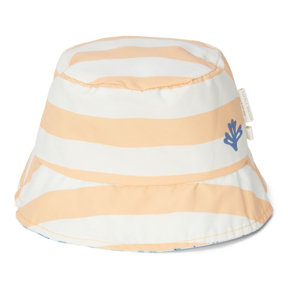 Reversible Sun Hat Honey Stripes / Ocean Dreams Blue