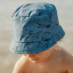 Reversible Sun Hat Blue / Sea Life