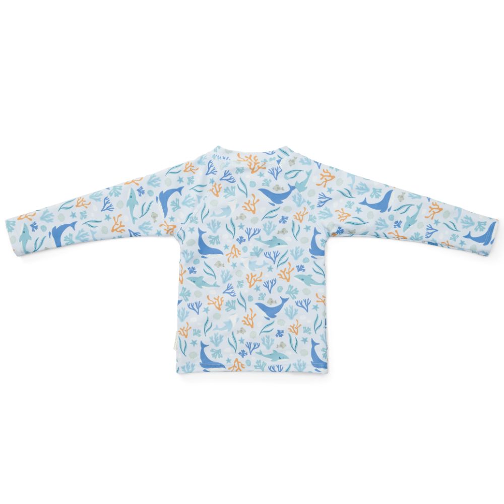تي شيرت سباحة بأكمام طويلة وأحلام المحيط باللون الأزرق
