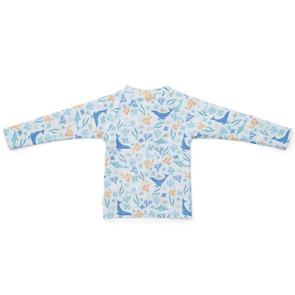 تي شيرت سباحة بأكمام طويلة وأحلام المحيط باللون الأزرق