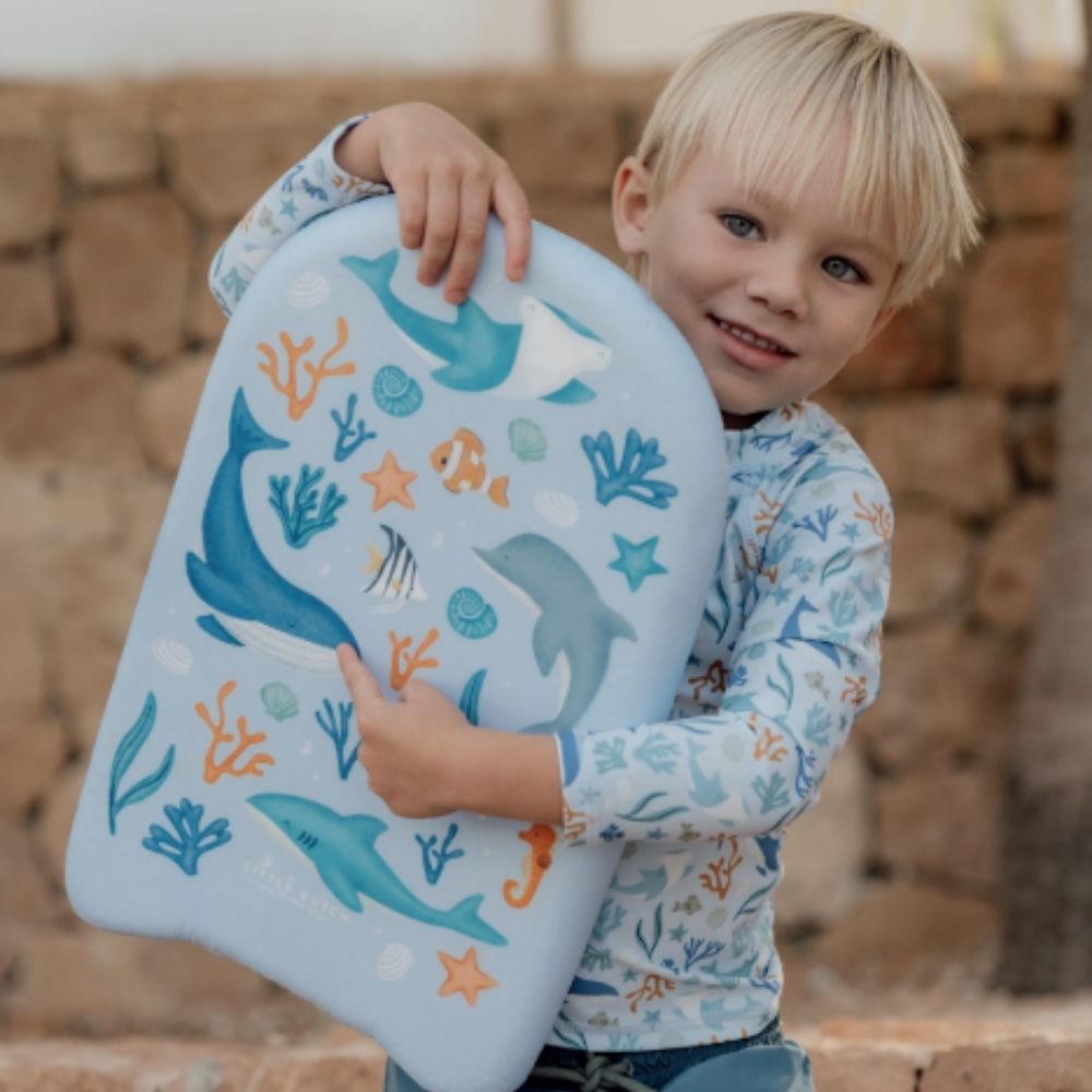 تي شيرت سباحة بأكمام طويلة وأحلام المحيط باللون الأزرق