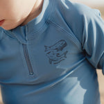 Swim T-shirt Long Sleeves Blue Whale