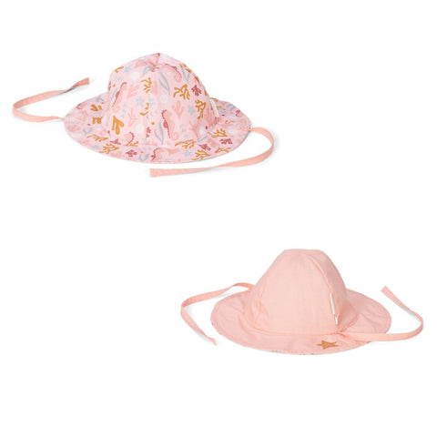 Reversible Sun Hat Starfish Pink / Ocean Dreams Pink