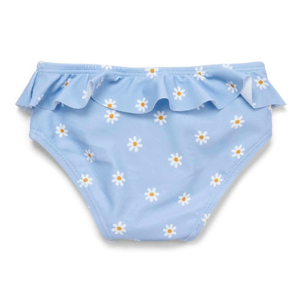Swim Bikini Pant Ruffles Blue Daisies