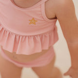 Bikini Swimsuit Set Ruffles Starfish Pink