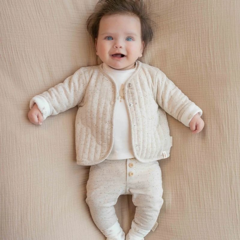 Reversible Cardigan - Baby Bunny / Sand