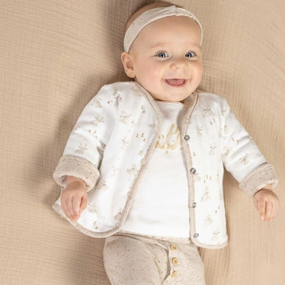 Reversible Cardigan - Baby Bunny / Sand