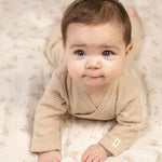 Soft Knit Cotton Romper - Sand