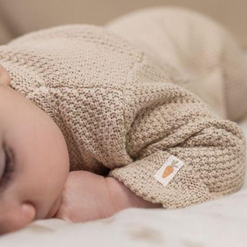 رومبر قطني ناعم محبوك - رملي