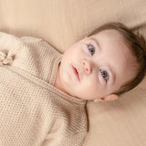 Soft Knit Cotton Romper - Sand