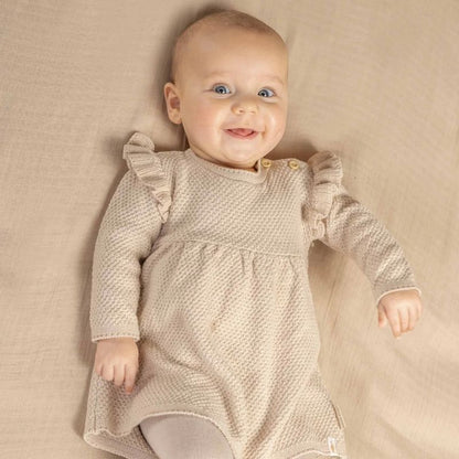 Soft Knit Cotton Tights - Sand