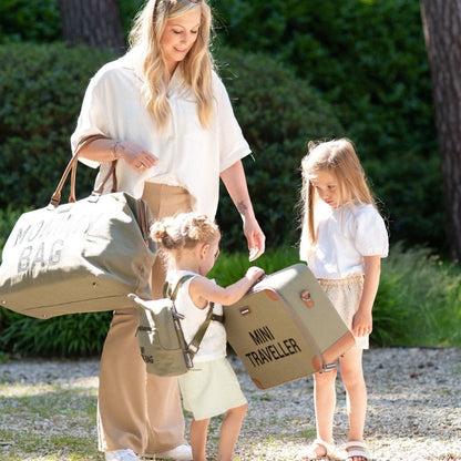 حقيبة أمي من قماش كاكي الكبير