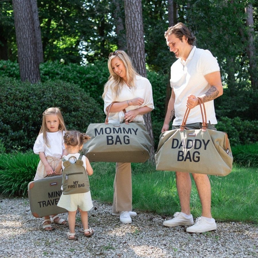 حقيبة أمي من قماش كاكي الكبير