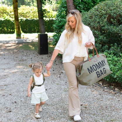 حقيبة أمي من قماش كاكي الكبير