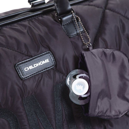 حقيبة أمي كبيرة منفوخة باللون الأسود