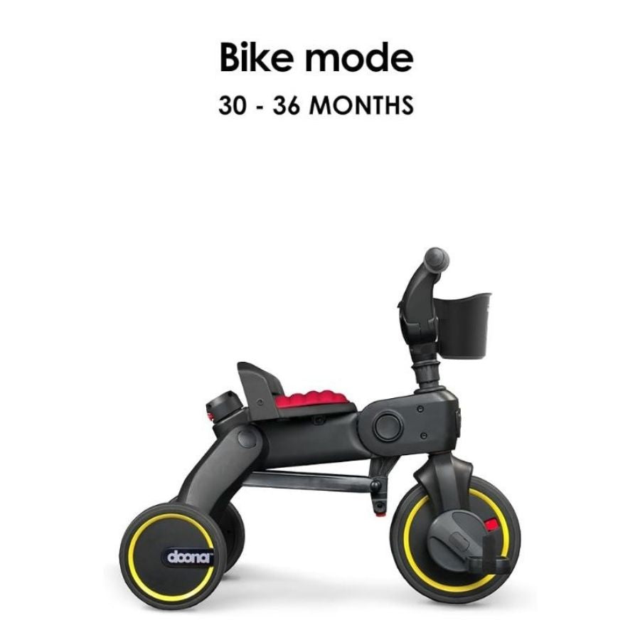 دراجة ثلاثية العجلات Doona Liki Trike S3 المدمجة القابلة للطي - أحمر لهبي