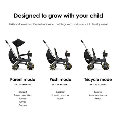 دراجة ثلاثية العجلات Doona Liki Trike S3 المدمجة القابلة للطي - أحمر لهبي