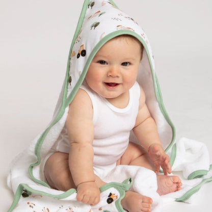 منشفة بغطاء رأس - باقة زهور